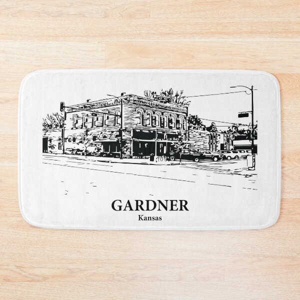 Item preview, Gardner KS - Ink Cityscape Illustration designed and sold by Lakeric Cityscapes.