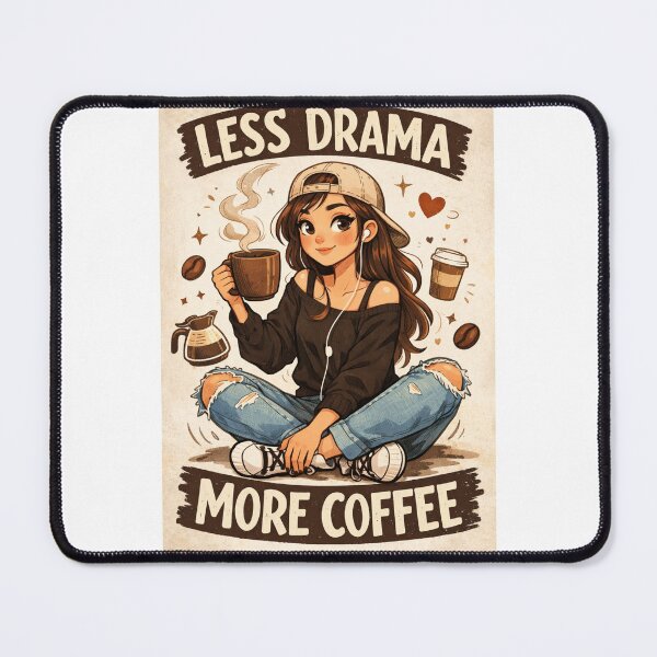 Item preview, Less drama, more coffee designed and sold by Soycreativa.