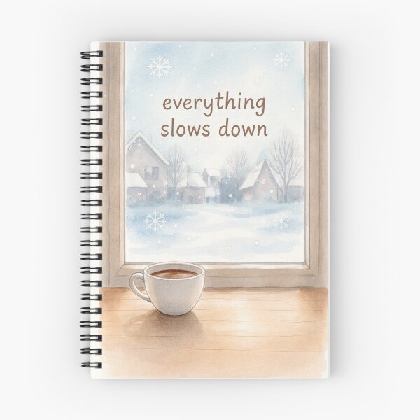 Item preview, Everything Slows Down Winter Cozy Watercolor designed and sold by MIArt Studio.