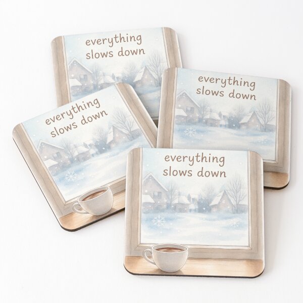 Item preview, Everything Slows Down Winter Cozy Watercolor designed and sold by MIArt Studio.