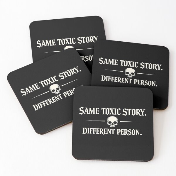 Item preview, Same Toxic Story Different Person – Dark Gothic Skull Statement Shirt designed and sold by R3X .