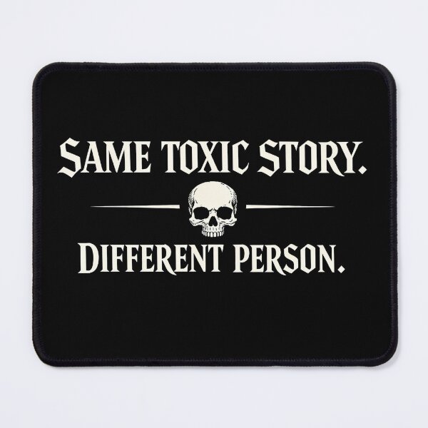 Item preview, Same Toxic Story Different Person – Dark Gothic Skull Statement Shirt designed and sold by R3X .