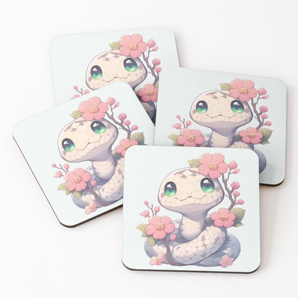 Item preview, Kawaii White Snake Year of the Snake Zodiac designed and sold by Mamojiin.