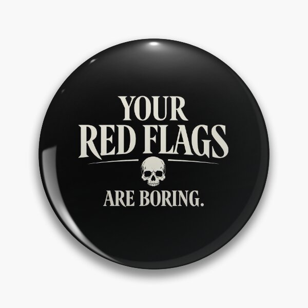 Item preview, Your Red Flags Are Boring – Dark Gothic Skull Statement Shirt designed and sold by R3XFORGE.