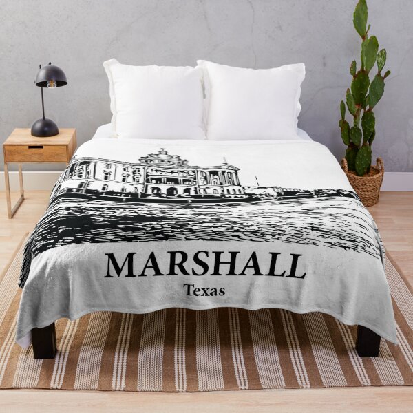 Item preview, Marshall TX - Ink Cityscape Illustration designed and sold by Lakeric Cityscapes.