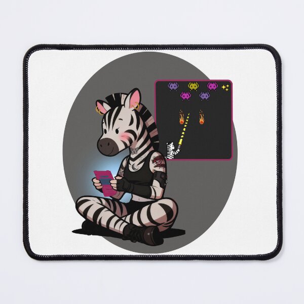 Item preview, Alternative Gamer Zebra – Cozy Goth Gaming Aesthetic Illustration designed and sold by ZebraDazzleDesigns.