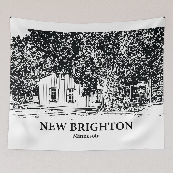 Item preview, New Brighton MN - Ink Cityscape Illustration designed and sold by Lakeric Cityscapes.
