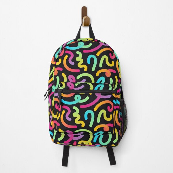Item preview, Neon Rainbow Squiggle Pattern designed and sold by Kusaka.art.
