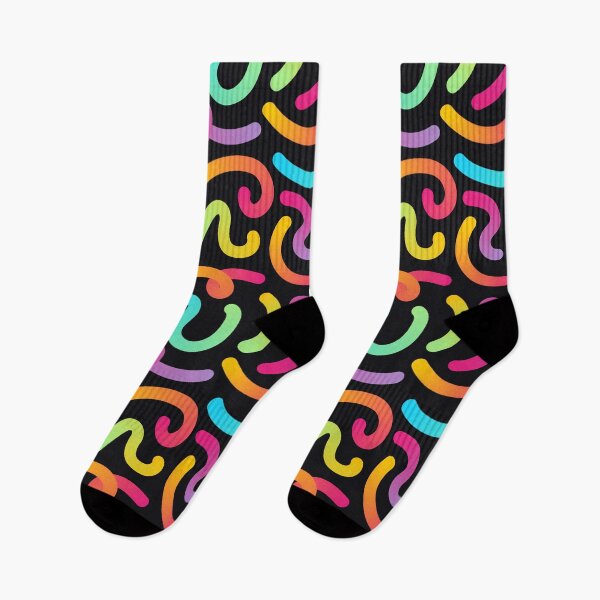 Item preview, Neon Rainbow Squiggle Pattern designed and sold by Kusaka.art.