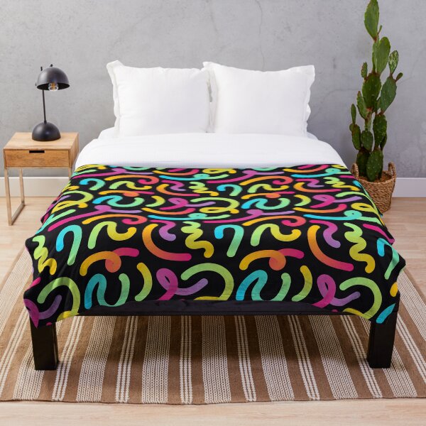 Item preview, Neon Rainbow Squiggle Pattern designed and sold by Kusaka.art.