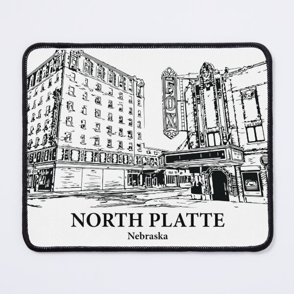 Item preview, North Platte NE - Ink Cityscape Illustration designed and sold by Lakeric Cityscapes.