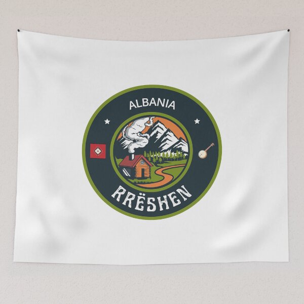 Item preview, Rrëshen Albania | Green Travel Emblem designed and sold by World Designs.