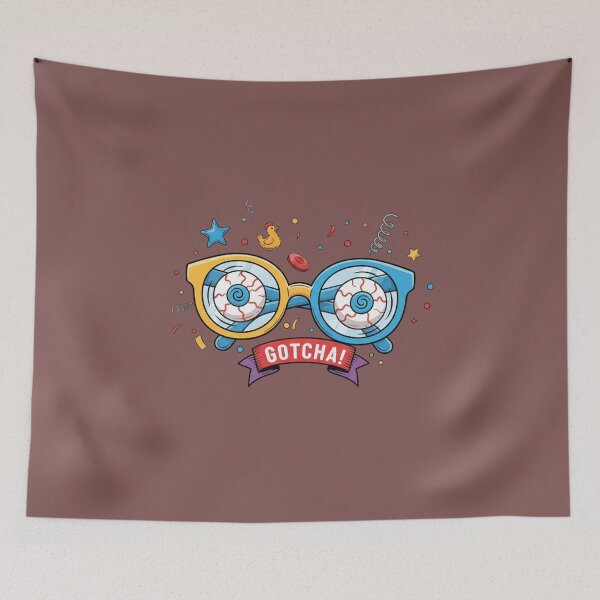 Item preview, April Fools' Gotcha! Prankster Eyeglasses Graphic designed and sold by InkWeaveShop.