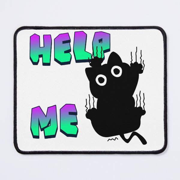 Item preview, Help Me Funny Cat Design – Neon Typography with Scared Cat designed and sold by chillbyME.