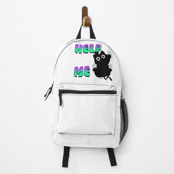 Item preview, Help Me Funny Cat Design – Neon Typography with Scared Cat designed and sold by chillbyME.