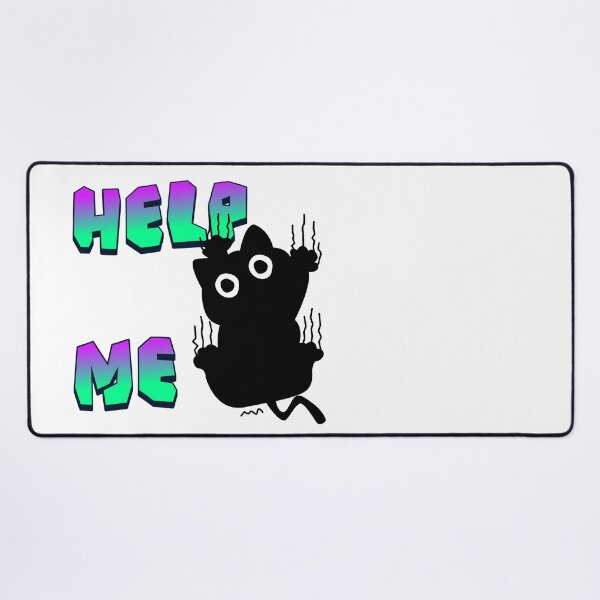 Item preview, Help Me Funny Cat Design – Neon Typography with Scared Cat designed and sold by chillbyME.