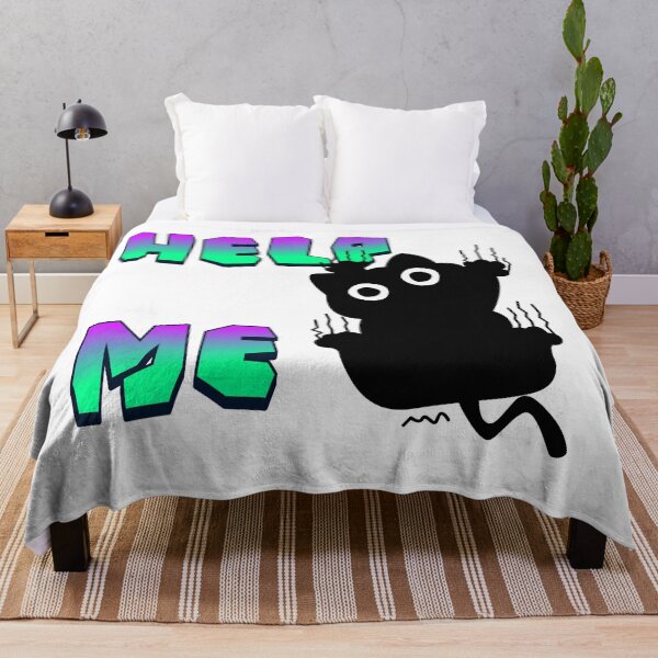Item preview, Help Me Funny Cat Design – Neon Typography with Scared Cat designed and sold by chillbyME.