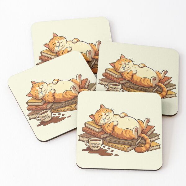 Item preview, The Art of Napping - Funny Lazy Ginger Cat Monday Mood designed and sold by HappySproutArt.