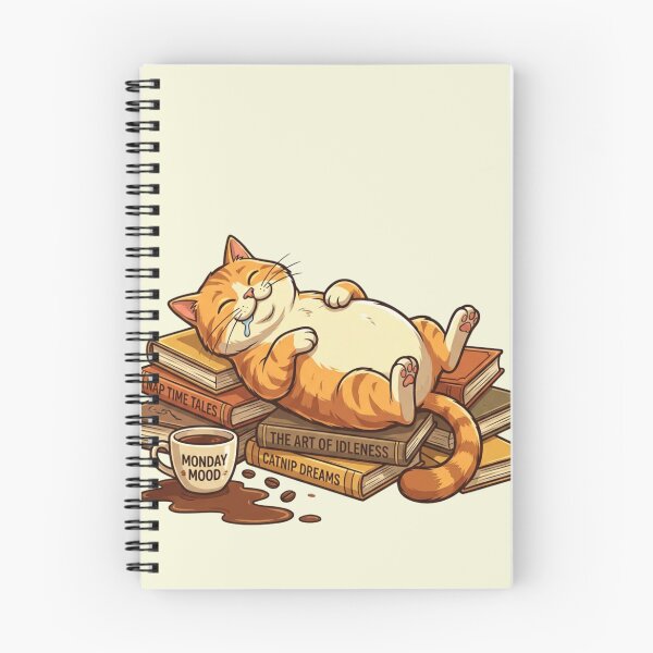 Item preview, The Art of Napping - Funny Lazy Ginger Cat Monday Mood designed and sold by HappySproutArt.