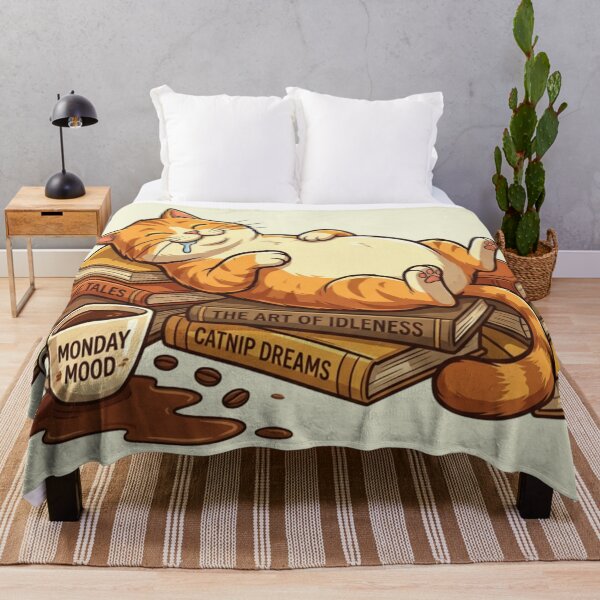 Item preview, The Art of Napping - Funny Lazy Ginger Cat Monday Mood designed and sold by HappySproutArt.