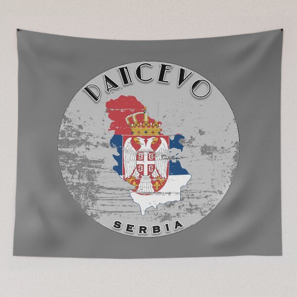 Item preview, Pancevo Serbia Flag Worn  designed and sold by World Designs.