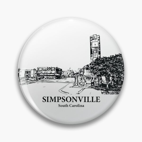 Artikelvorschau, Simpsonville, South Carolina – Stadtansicht-Illustration (Tusche) entworfen und verkauft von Lakeric.