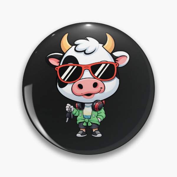 Item preview, Big Head Road Trip Cow – Cute Chibi Cow Cartoon | Chill Travel Design designed and sold by ColorSplash123.