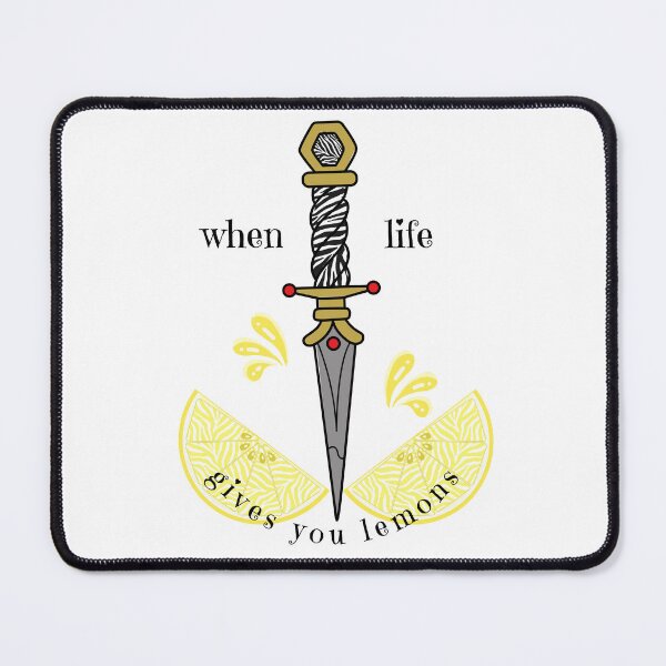 Item preview, When Life Gives You Lemons – Dark Humour Dagger Illustration designed and sold by ZebraDazzleDesigns.