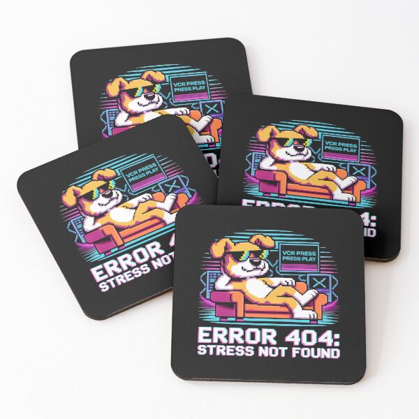 Item preview, Error 404 Stress Not Found Pixel Art Retro Tech designed and sold by SplashTastic.