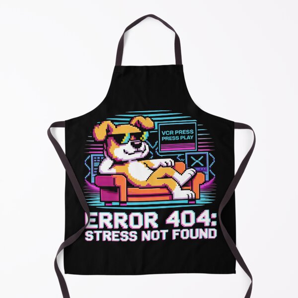 Item preview, Error 404 Stress Not Found Pixel Art Retro Tech designed and sold by SplashTastic.