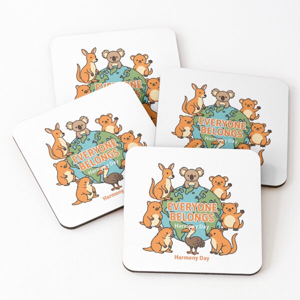 Item preview, Harmony Day Kindness – Cute Aussie Fauna designed and sold by GrumpySableye.