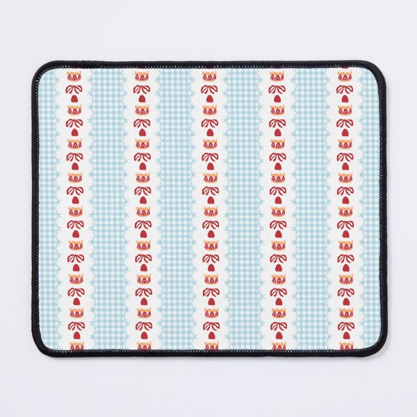 Item preview, Strawberry Shortcake Bows Gingham Pattern designed and sold by Kusaka.art.