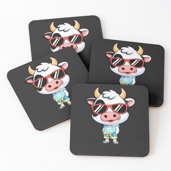 Item preview, Beach Vacation Cow – Cute Chibi Cow Cartoon | Summer Holiday Design designed and sold by ColorSplash123.