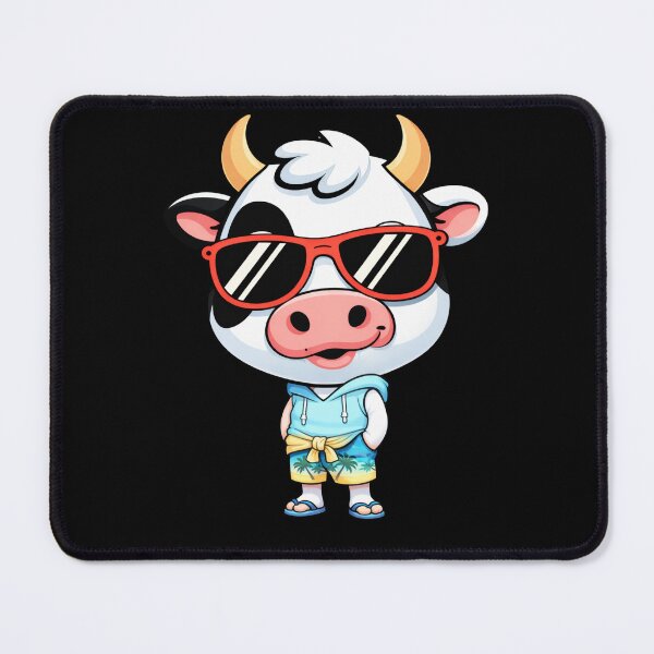 Item preview, Beach Vacation Cow – Cute Chibi Cow Cartoon | Summer Holiday Design designed and sold by ColorSplash123.