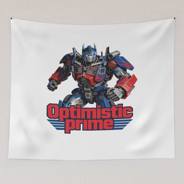 Item preview, Optimistic Prime | The Glass is Half-Full Autobot designed and sold by Evaevonechi.