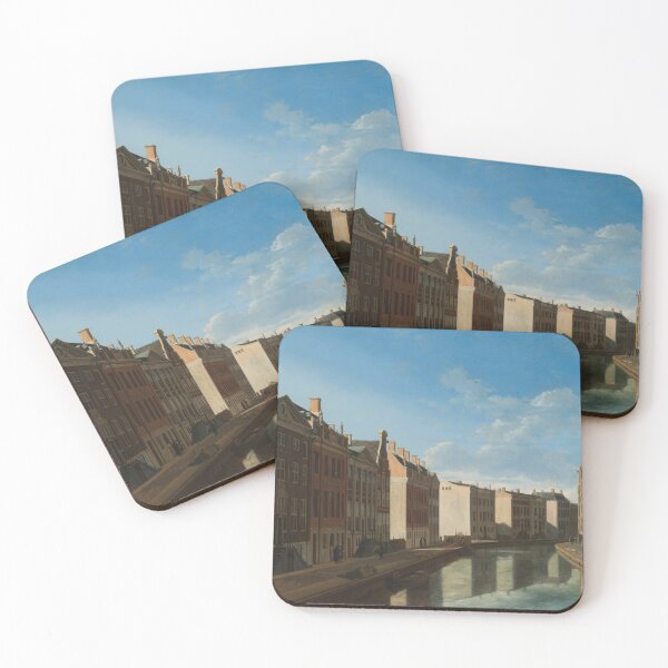 Item preview, Vintage Amsterdam Canal Painting: Dutch Cityscape Print designed and sold by SavageVision.