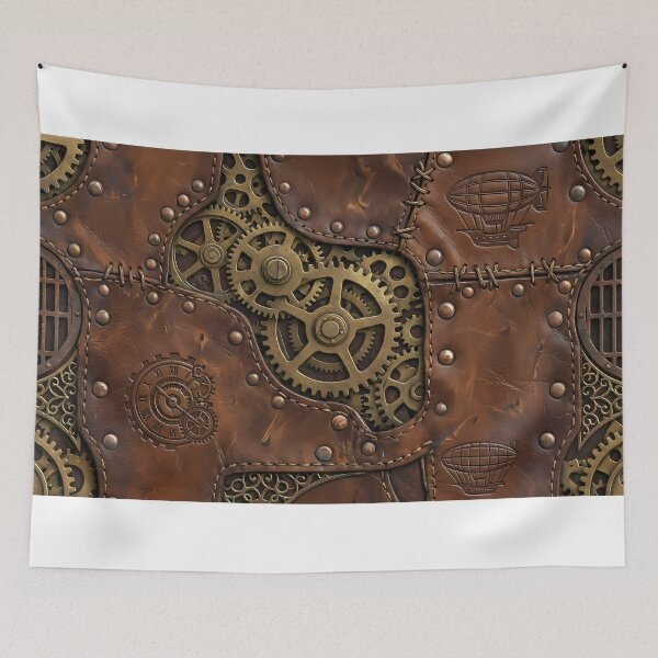Item preview, Steampunk Leather Armor - Leather & Gear Texture designed and sold by Neon Nature Studio.