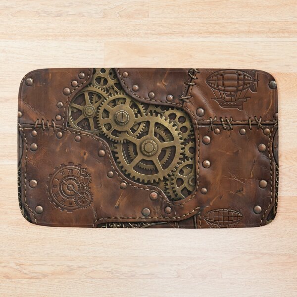 Item preview, Steampunk Leather Armor - Leather & Gear Texture designed and sold by Neon Nature Studio.