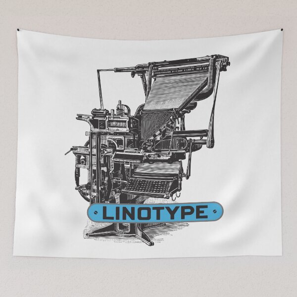 Item preview, Linotype, letterpress designed and sold by Borne-studio.