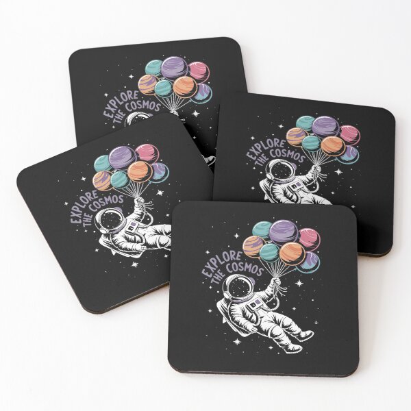 Item preview, Astronaut Holding Planet Balloons Floating In Space designed and sold by joyouartArt.