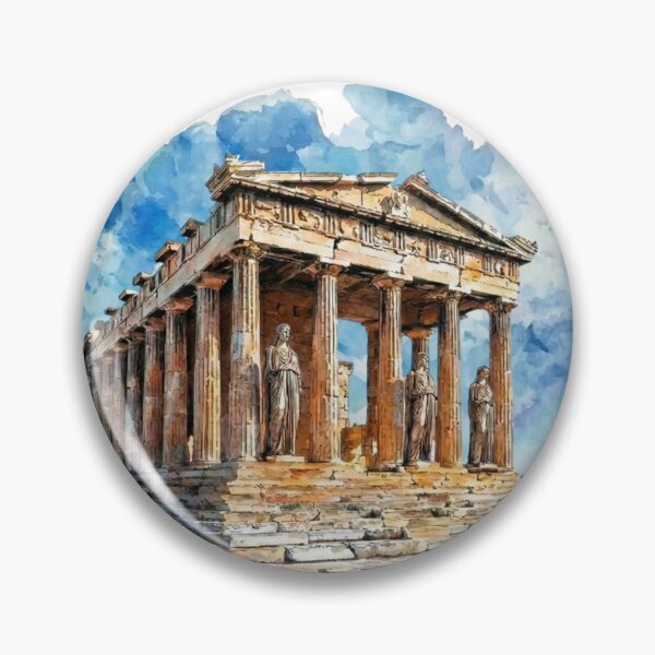 Item preview, Athens Greece Acropolis Watercolor Art designed and sold by Shopeon Designs.