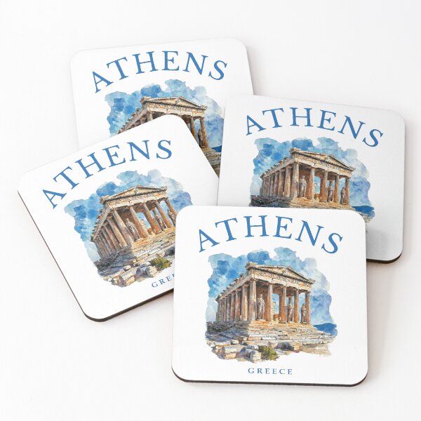 Item preview, Athens Greece Acropolis Watercolor Art designed and sold by Shopeon Designs.