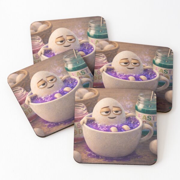 Item preview, Easter Egg Dye Bath – Funny Relaxed Egg in Cup 3D Art designed and sold by ComedyInkFactor.