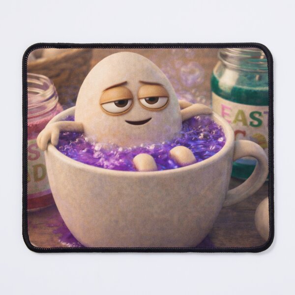 Item preview, Easter Egg Dye Bath – Funny Relaxed Egg in Cup 3D Art designed and sold by ComedyInkFactor.