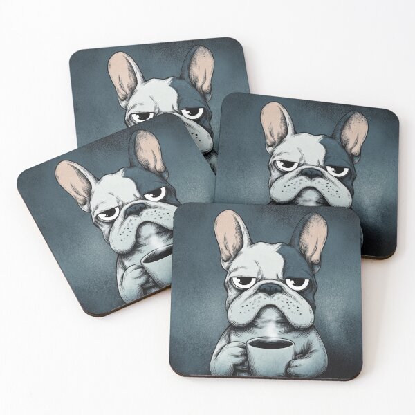 Item preview, Dog holding a cup of coffee in art designed and sold by anytka.