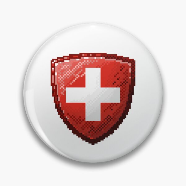 Item preview, Retro Pixel Art Swiss coat of Arms designed and sold by OneToTee.