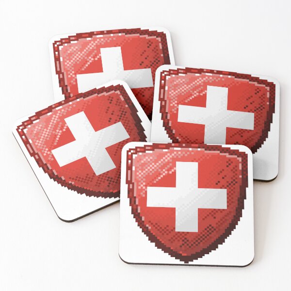 Item preview, Retro Pixel Art Swiss coat of Arms designed and sold by OneToTee.