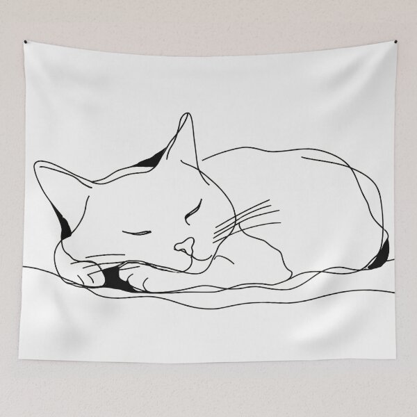 Item preview, Cat resting quietly on a blanket designed and sold by anytka.