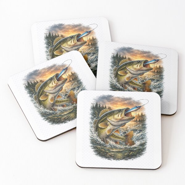 Item preview, Largemouth Bass Fishing Illustration designed and sold by ViralColor.