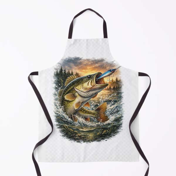 Item preview, Largemouth Bass Fishing Illustration designed and sold by ViralColor.